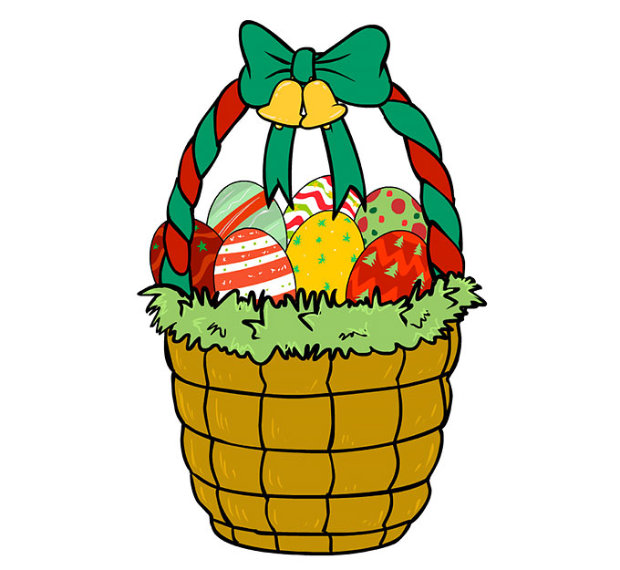 Easter Basket with Eggs